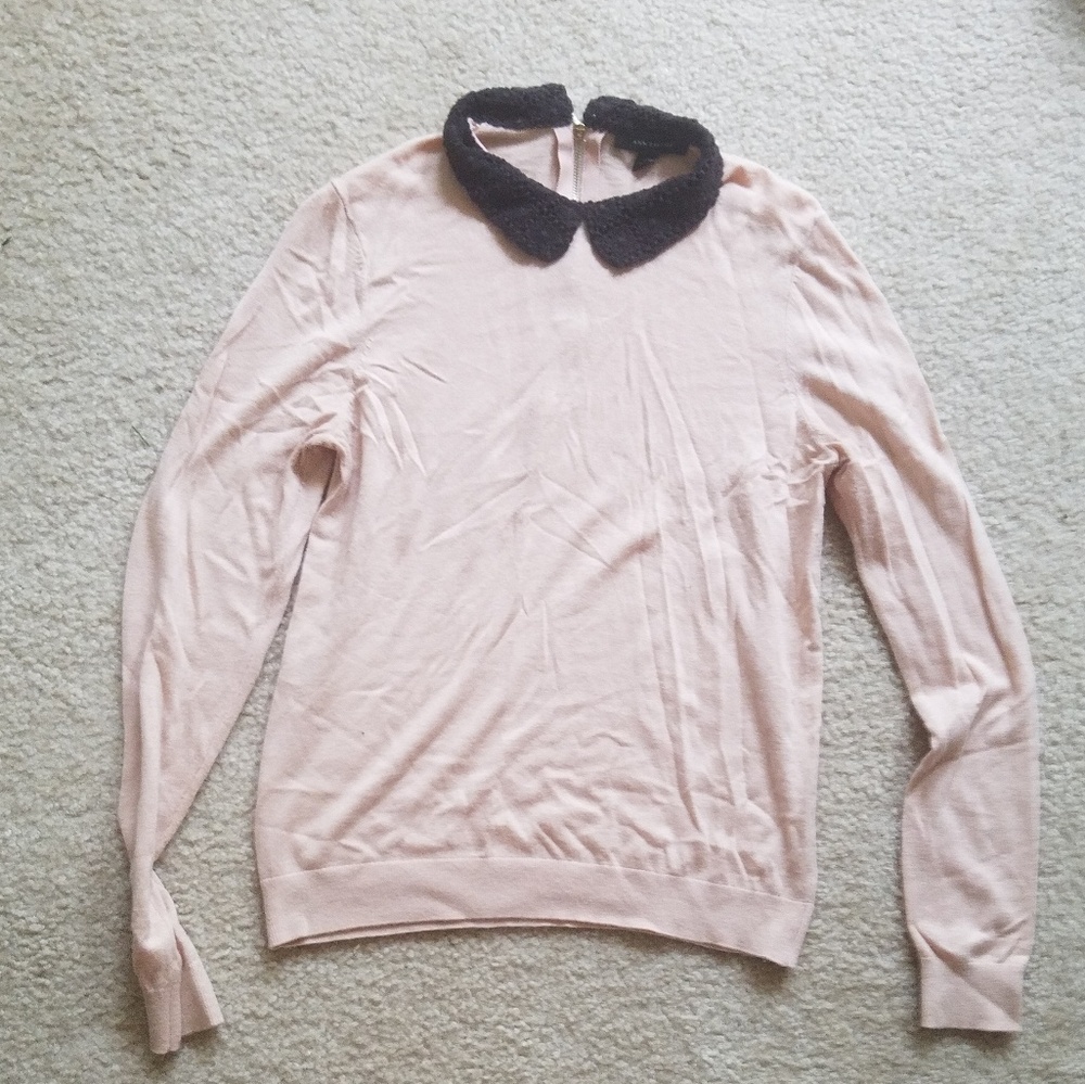 Ann Taylor sweater with lace collar